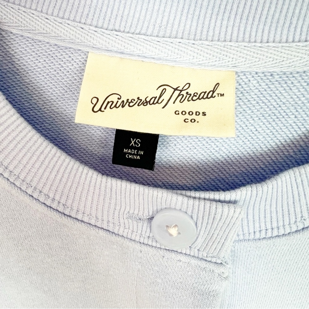 Universal Thread Light Blue Button Front Sweatshi… - image 2